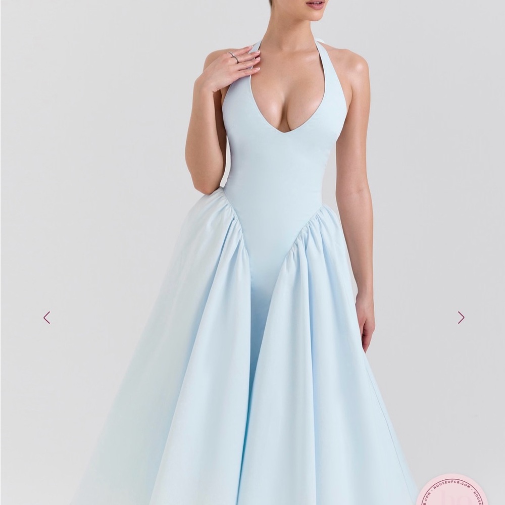 House of CB Light Blue Backless Dress - Picture 3 of 4